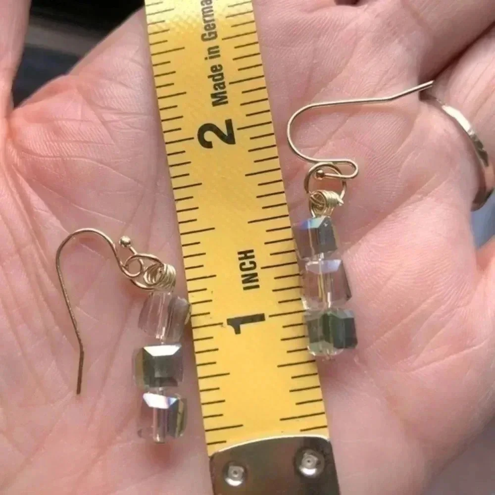 Aurora Borealis Austrian Crystal Earrings NWT